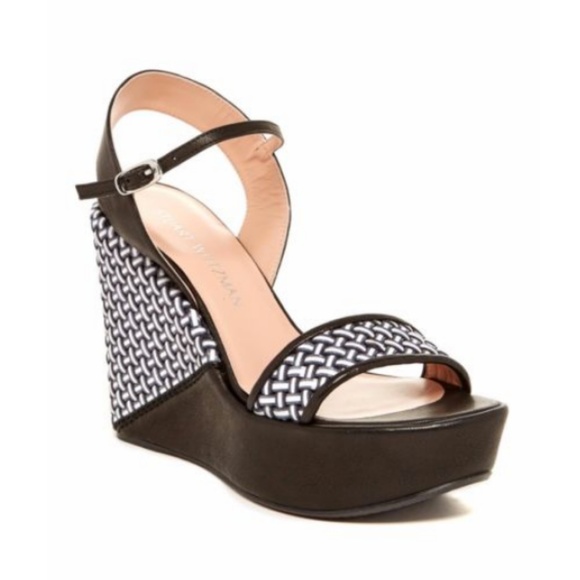 Stuart Weitzman Shoes - Stuart Weitzman Holiday Pipe Open Toe Wedge 9.5